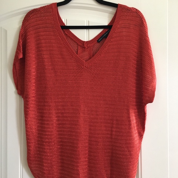 WHBM like new rust colored top. Sheer to wear with tank. Medium. - Picture 1 of 4